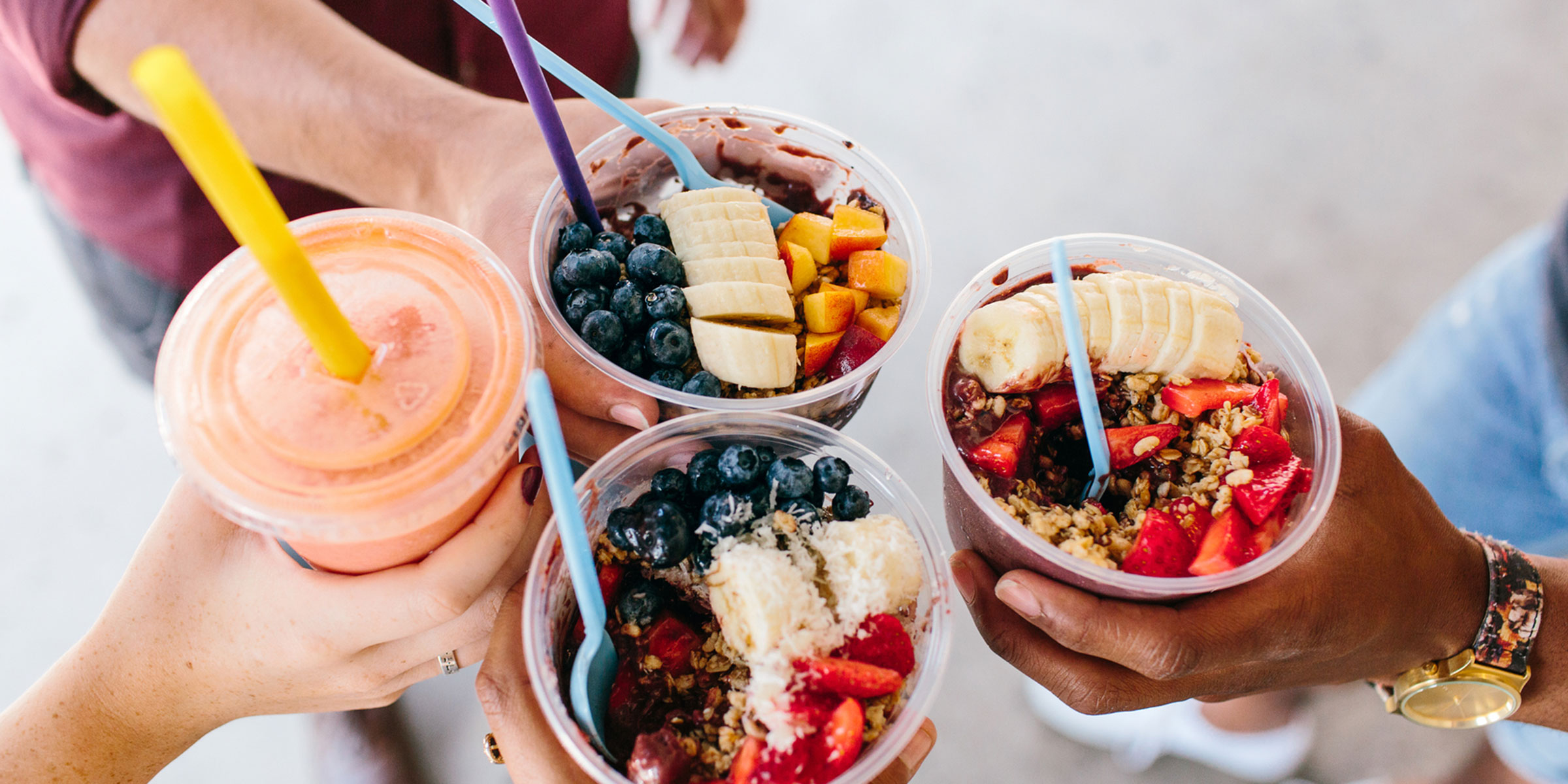 Yogurt granola parfaits with fruit